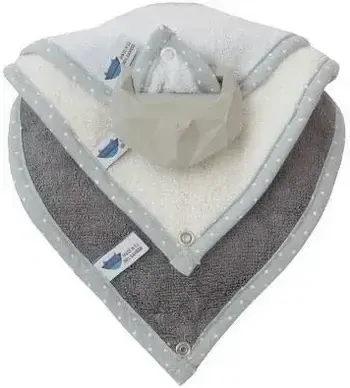 Lullalove SupeRRO baby Hevea set- 3x bryndák a kousátko 2v1, modrý