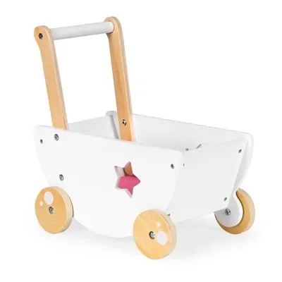 Dřevěný kočárek pro panenky EcoToys