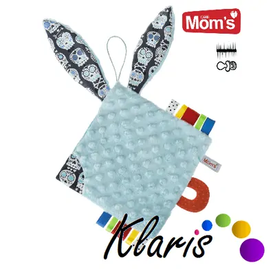 Mom´s Care Mazlící dečka s kousátkem - Ušák modrý