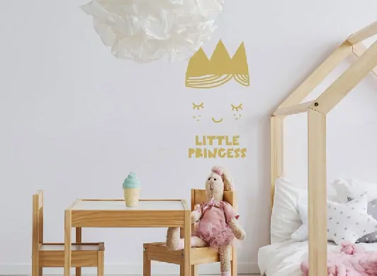 Samolepky na zeď - Little Princess Gold