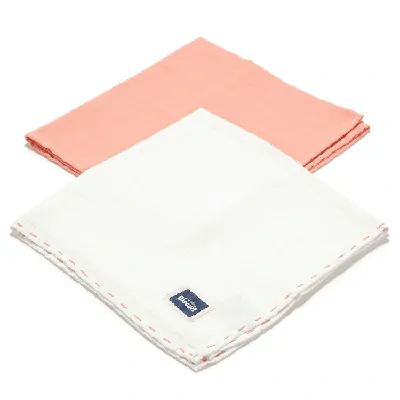 La Millou - 2ks mušelínové pleny/bryndáčky - Papapya/Off white