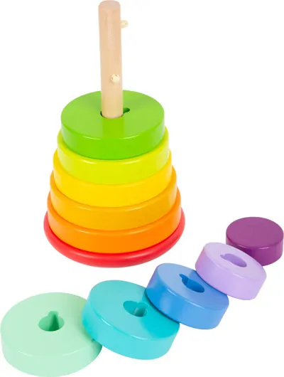 Legler - Nasazovací hra, duhová věž 24 cm