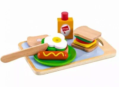 Příprava snídaně - dřevěný set Ecotoys