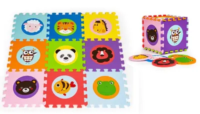 Eco Toys Pěnové puzzle na zem - Zvířátka 90 x 90 cm