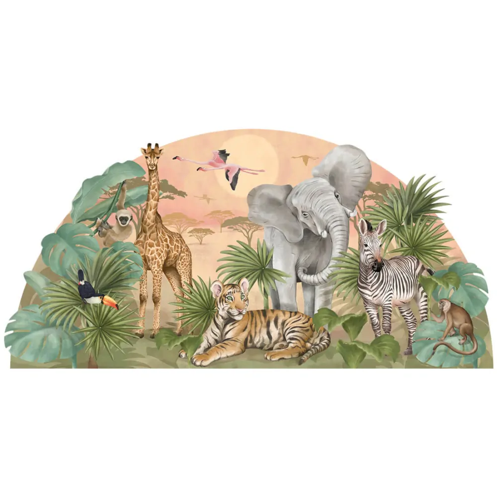 Samolepka na zeď - Safari 161 x 79 cm