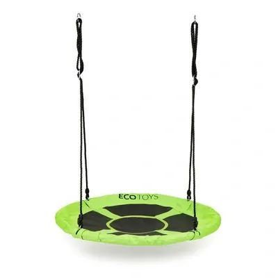 Houpací kruh Ecotoys, zelený - 110 cm, nosnost 150 kg