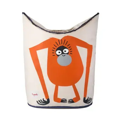 3 Sprouts Úložný koš na prádlo Orangutan