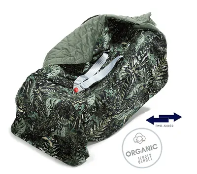 La Millou Zavinovací deka do autosedačky Botanical/Velvet khaki