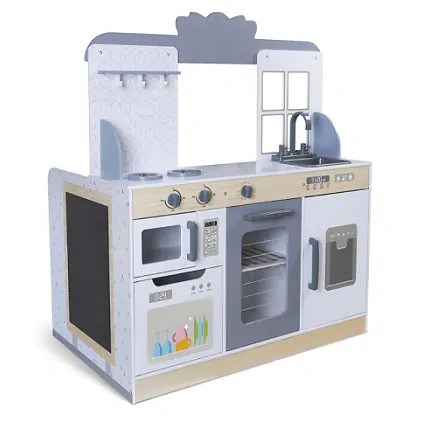 Velká dřevěná kuchyň s restaurací a posezením 2v1 - Ecotoys