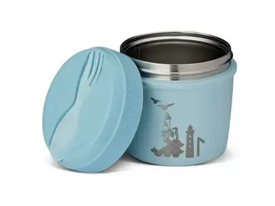 Carl Oscar Termoska na jídlo TEMP LunchJar Spirit 0,5 l - Blue/Flow
