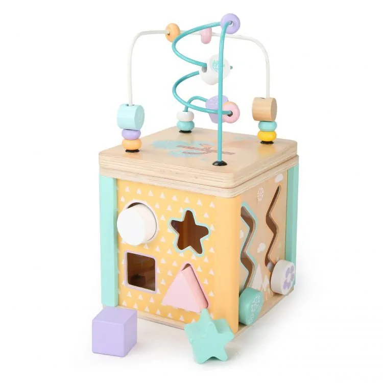 Ecotoys - Motorická edukační kostka Pastel