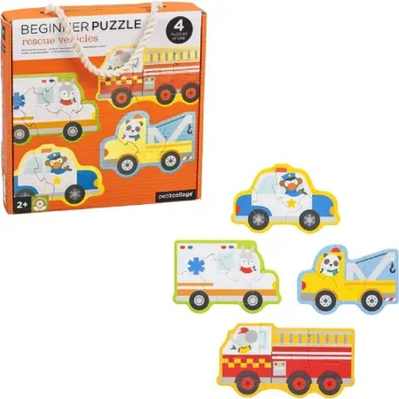 Petit Collage - Ekologické puzzle Záchranná vozidla