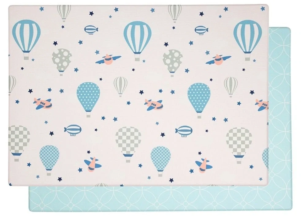 LALALU Podložka na hraní Premium Blue Ballon 190 x 130 x 1,2 cm