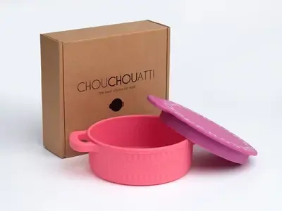Chouchouatti Silikonová miska s víkem - Candy
