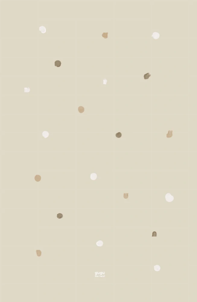 Gugu the Hero Kaučuková hrací podložka - Beige Beige Dot BIG