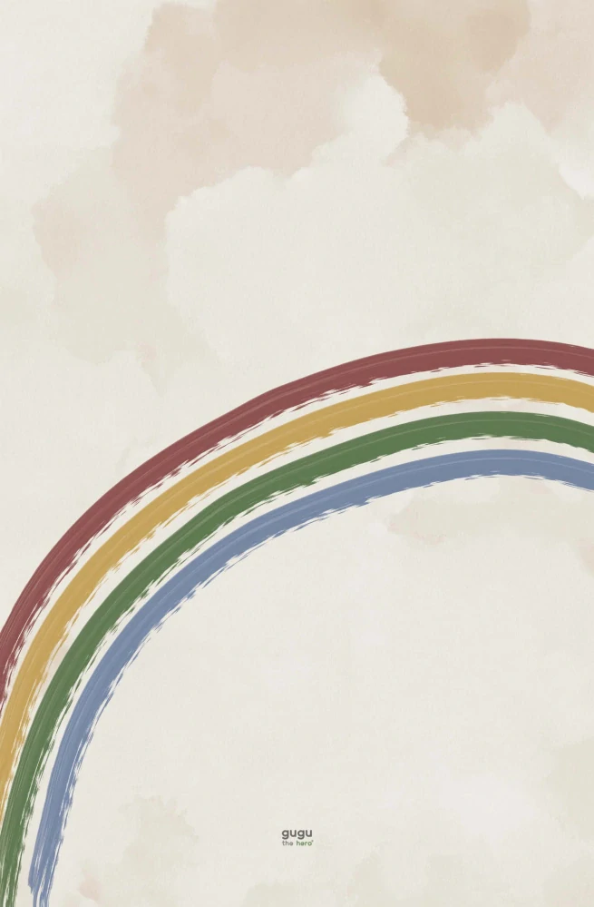 Gugu the Hero Kaučuková hrací podložka - Rainbow Sky BIG