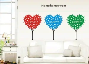 Samolepky na zeď - Srdce Sweet Home 140x70 cm