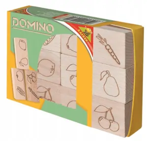 Dřevěné domino - Ovoce a zelenina 12 ks