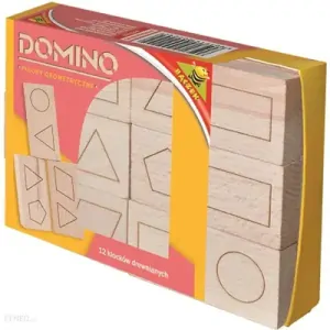 Dřevěné domino - Geometrické tvary 12 ks