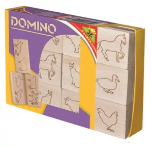 Dřevěné domino - Zvířátka 12 ks