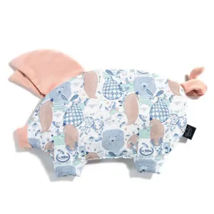 La Millou - Luxusní dětský polštářek Sleepy Pig Pillow Velvet - Family/powder pink