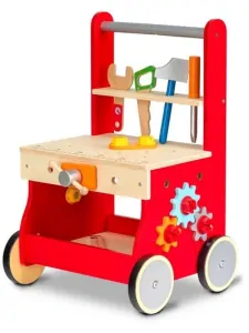 Eco Toys - Dřevěné chodítko s montážním stolem