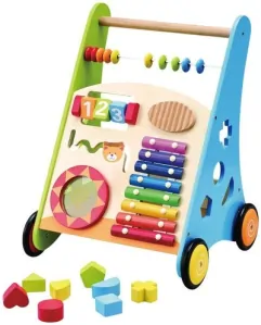 Ecotoys Dřevěné chodítko s edukačními aktivitami