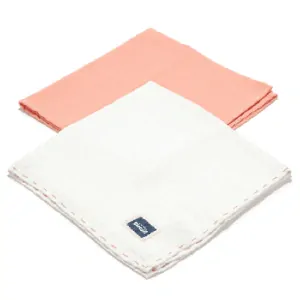 La Millou - 2ks mušelínové pleny/bryndáčky - Papapya/Off white