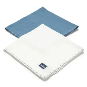 La Millou - 2ks mušelínové pleny/bryndáčky - Navy/Off white