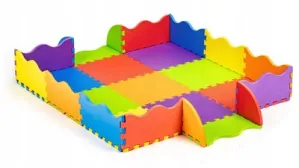 Eco Toys Pěnové puzzle na zem s mantinely - 91 x 91 cm