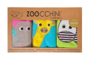 Zoocchini učící kalhotky - Set 3ks, dívčí 3-4 roky, Safari