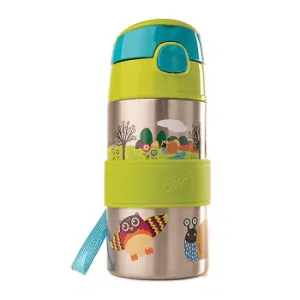 Oops Dětská láhev z nerezové oceli 400 ml - Forest