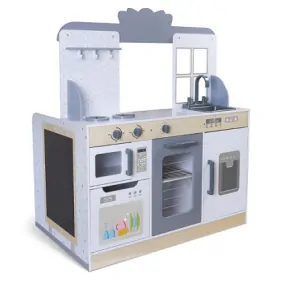 Velká dřevěná kuchyň s restaurací a posezením 2v1 - Ecotoys