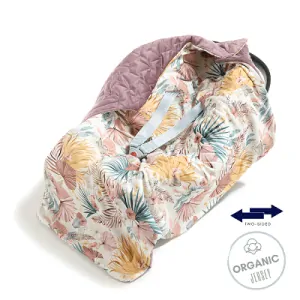 La Millou Zavinovací deka do autosedačky Boho Palms Light/Velvet French Lavender