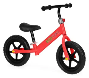 Eco Toys Dětské odrážedlo s nastavitelnou výškou sedadla - červené