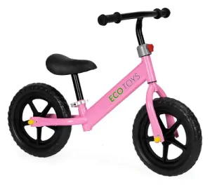 Eco Toys Dětské odrážedlo s nastavitelnou výškou sedadla - růžové