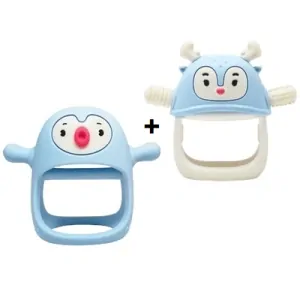 Smily Mia Sada kousátek Sob a Tučňák - Light blue