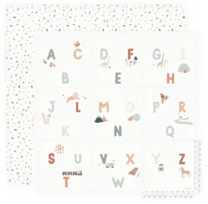 Play&Go Pěnové puzzle, oboustranná hrací podložka/úložný box/hrací domeček 3v1 - Alphabet/Terrayyo