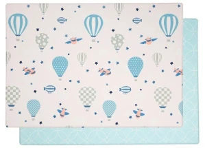LALALU Podložka na hraní Premium Blue Ballon 190 x 130 x 1,2 cm