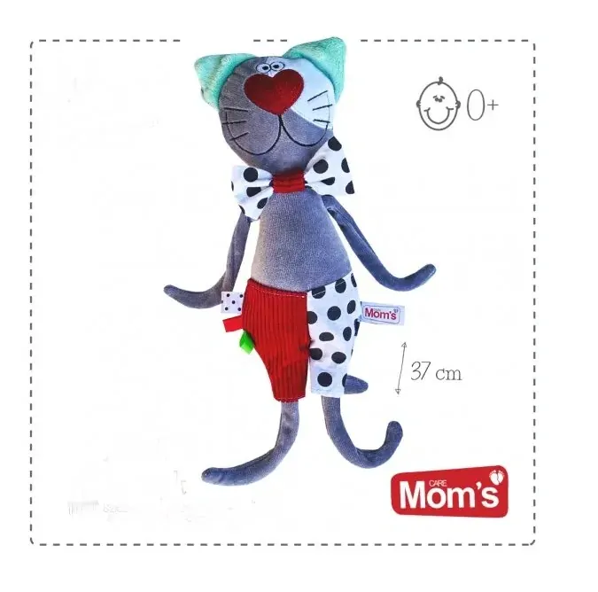 Mom´s Care Edukační hračka - Šustící Kocour s chrastítkem