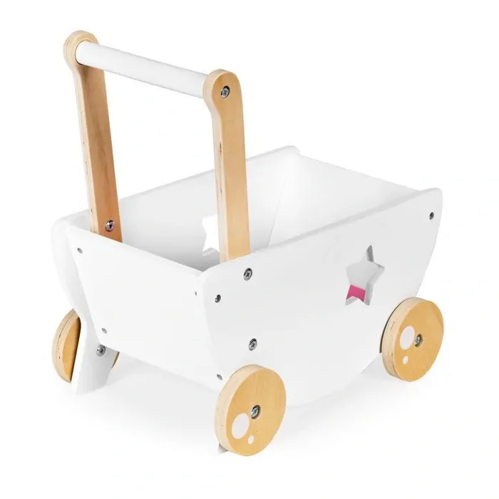 Dřevěný kočárek pro panenky EcoToys