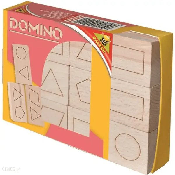 Dřevěné domino - Geometrické tvary 12 ks