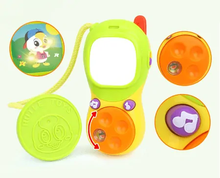 Huile Toys interaktivní chrastítko, telefon se zrcátkem, melodiemi