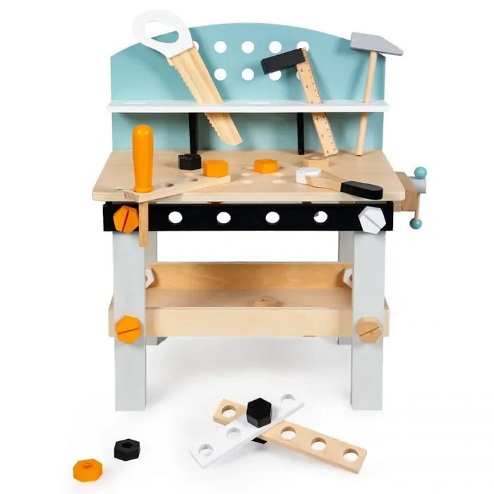 Dřevěný pracovní stůl s nářadím Ecotoys