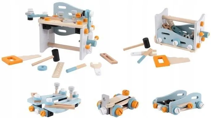 Multifunkční dřevěný pracovní stůl pro nejmenší EcoToys new color