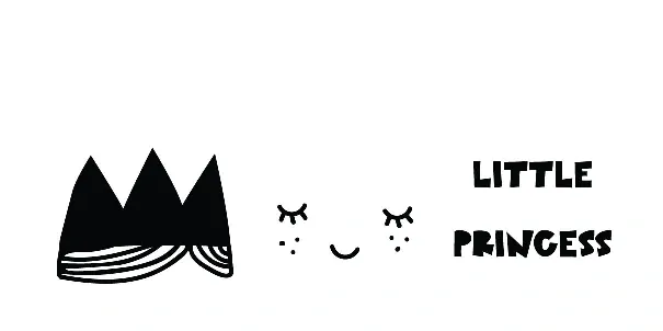 Samolepky na zeď - Little Princess Black