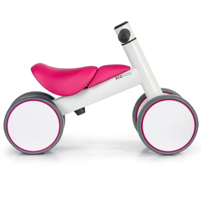 Eco Toys Odrážedlo pro nejmenší, nastavitelné řídítka i sedadlo - růžové