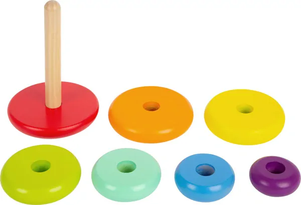 Legler - Nasazovací hra, duhová věž 15 cm