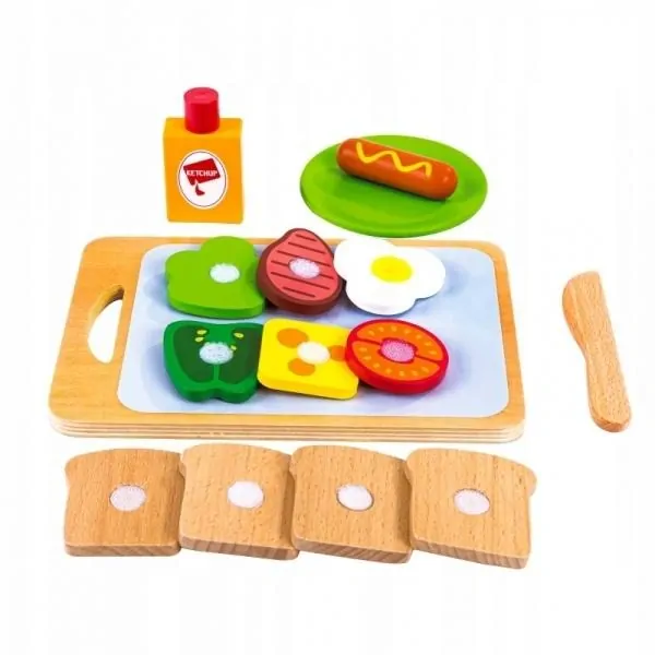 Příprava snídaně - dřevěný set Ecotoys