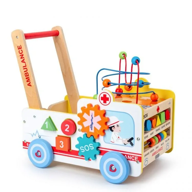 Eco Toys Didaktické chodítko - Sanitní vůz